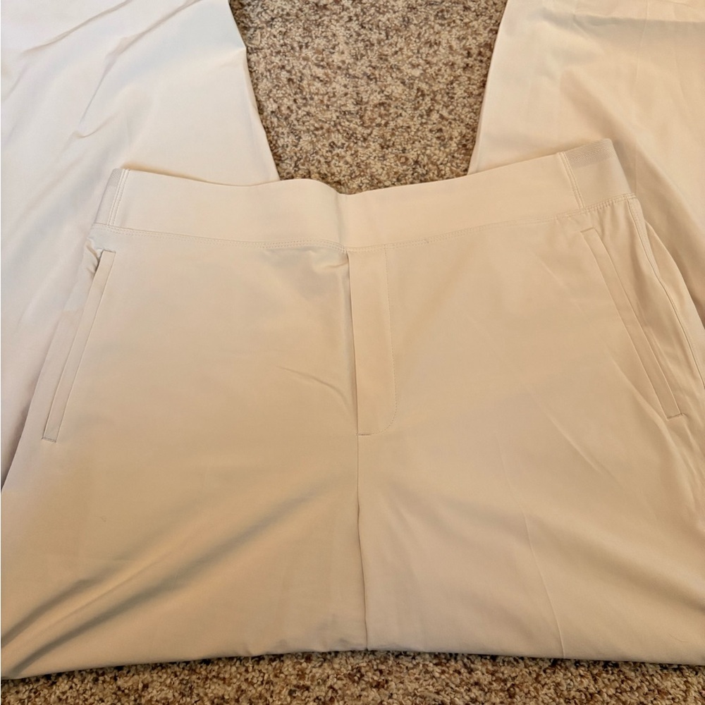 Athleta Wide Leg Light Khaki Brooklyn Pants - Picture 4 of 7